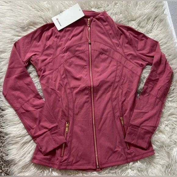 Lululemon Pink Define Jacket Gold Zipper Size 12 - Picture 1 of 5